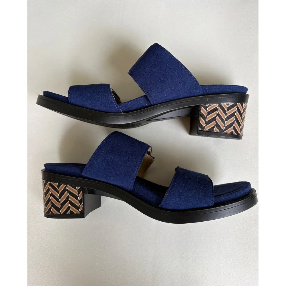 NWOB Alegria Tia Slide‎ Sandal Womens 40 Leather Adjustable Block Heel Comfort
